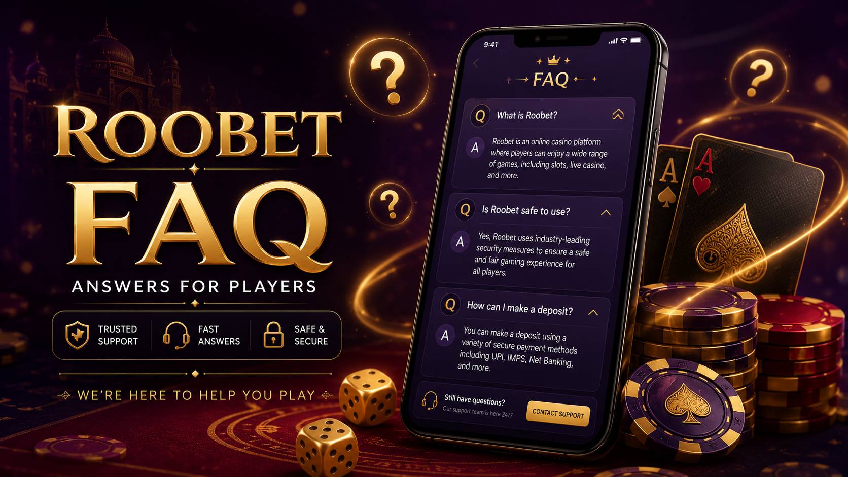 Roobet FAQ for Indian players